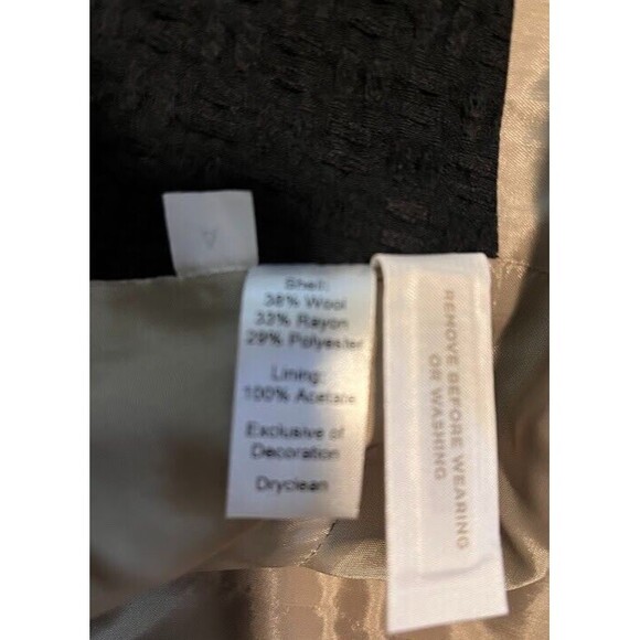 Loft Jacket 2 Short Wool Blend Peplum Ruffle Neckline  Corpcore Business Dressy - Picture 2 of 6